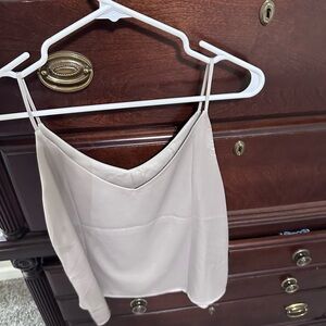 Cream Fitted Crop Camisole